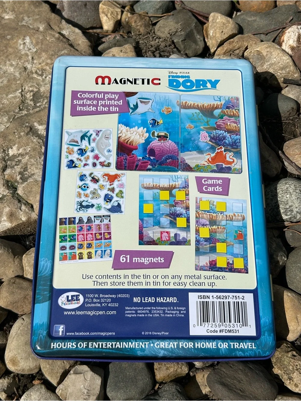 🩶5/$30 Disney Finding Dory Travel Activity Magnetic Tin & Game Card Travel Set